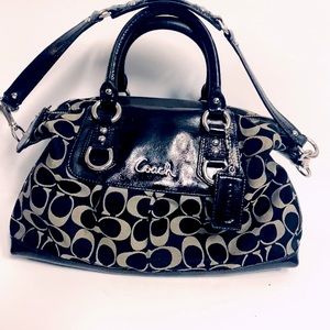 Coach Ashley F15443 monogram Signature satchel Purse Handbag vintage